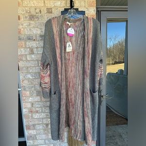 Lightweight open cardigan sweater